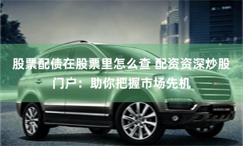 股票配债在股票里怎么查 配资资深炒股门户：助你把握市场先机